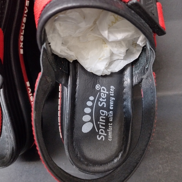 SPRING STEP - WOMEN'S LEATHER EXCLUSE SLINGBACK SANDALS - Picture 6 of 8